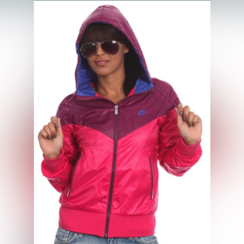 Nike Pink and Purple Bomber Jacket